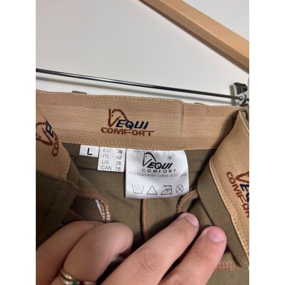EQUI Comfort Riding Britches NWT Deadstock Brown Tan Size Large Equestrian Horse - Picture 7 of 7